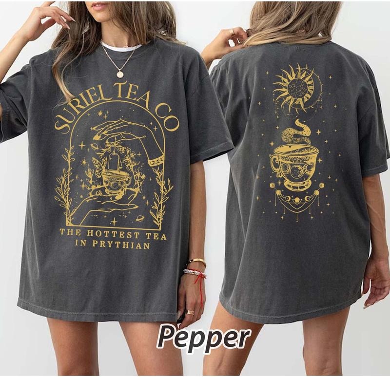2 Slide Design, Suriel Tea Co T-Shirt, A Court Of Thorns And Roses Shirt, Retro Bookish Tshirt, Spill The Tea Rhysand,...