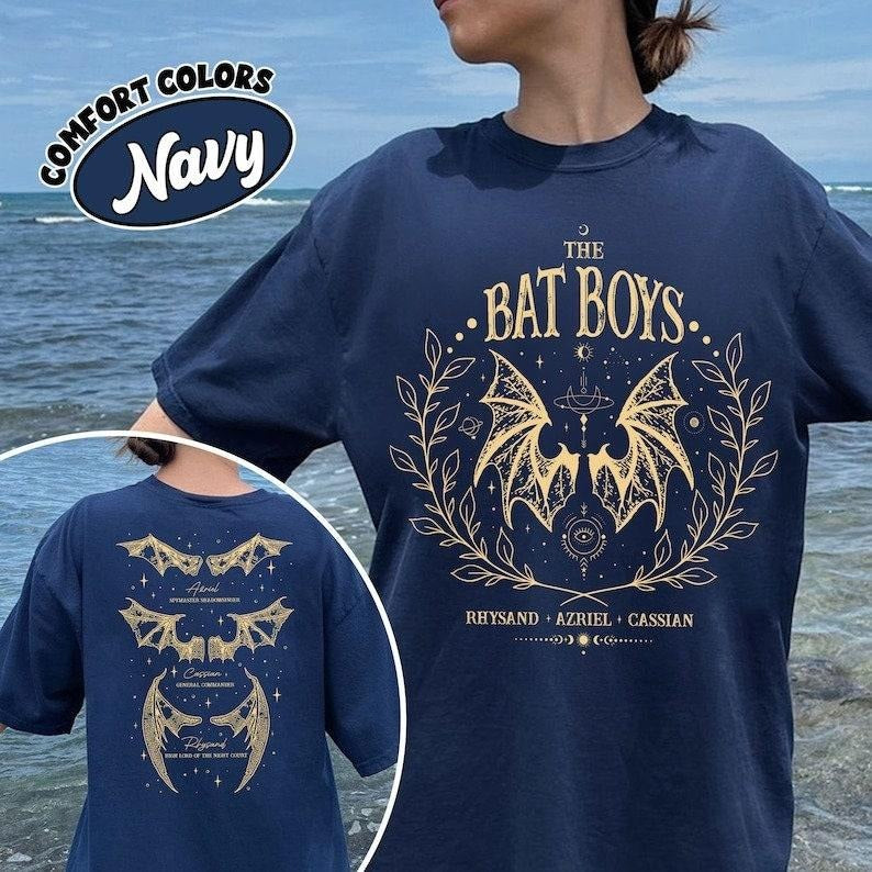2 Slide Design, The Bat Boys Shirt, Acotar Bookish T Shirt The Night Court Illyrians, A Court Of Thorns And Roses Rhysand...