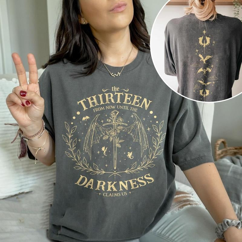 2 Slide Design, The Thirteen Throne Of Glass T-Shirt, Sjm Merch, From Now Until The Darkness Claims Us Shirt, We Are The...