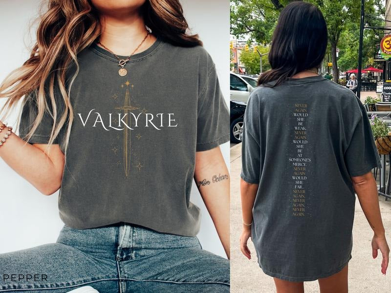 2 Slide Design, Valkyrie Shirt A Court Of Thorns And Roses ACOTAR Shirt ACOTAR Merch Sarah J Maas ACOTAR Rhysand Booktok...