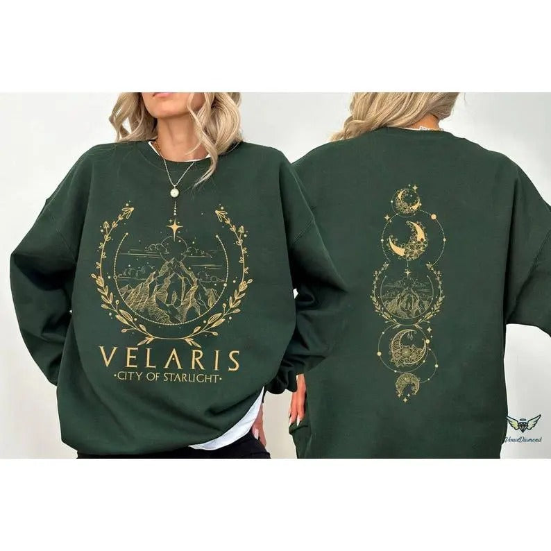 2 Slide Design, Velaris Sweatshirt, The Night Court Hoodie, Night Court Symbol Sweatshirt, A Court Of Thorns And Roses...
