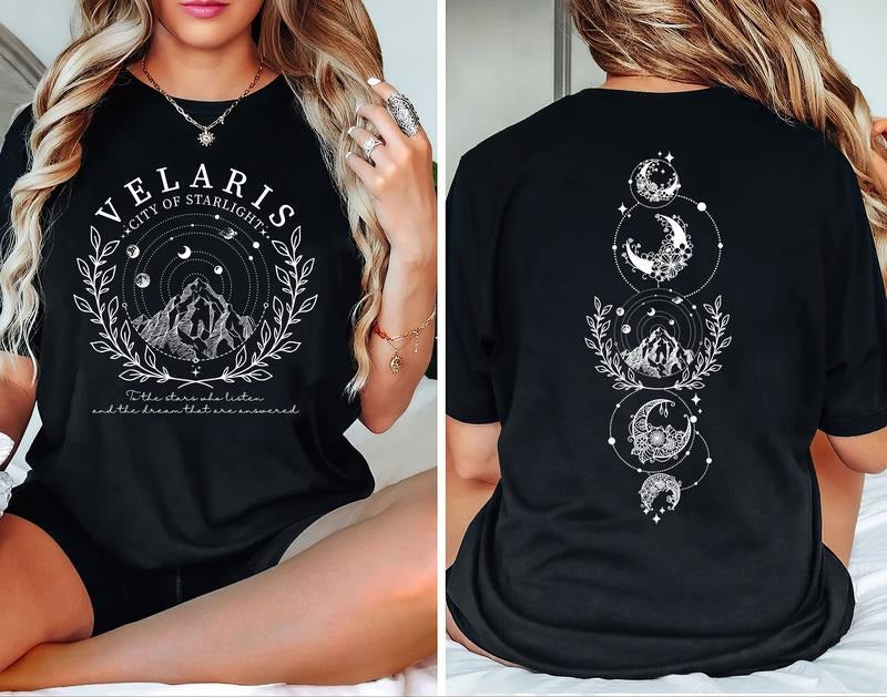 2 Slide Design, Velaris T-shirt, Velaris City Of Starlight T-Shirt, The Night Court Shirt, SJM Merch Shirt, Night Court...
