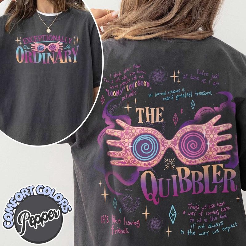 2 Slide Wizard School Fandom 'Just As Sane As I Am' Hp Magic Wand Two Sided Bookish Shirt Luna Shirt Hp Shirt T-Shirts, Hoodie, Sweatshirt