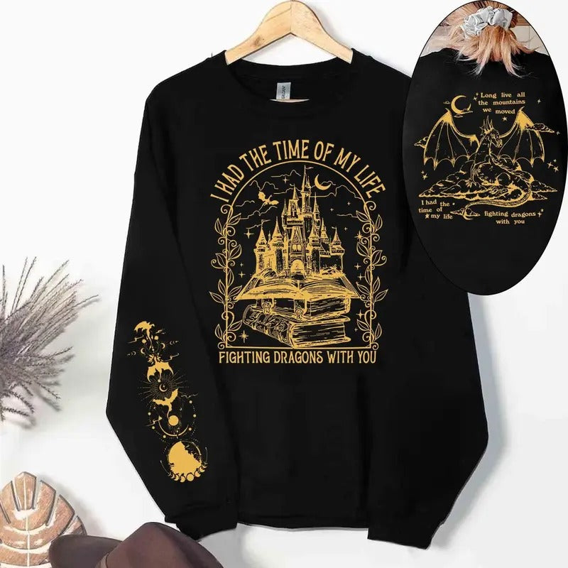 2 Slide I Had Time My Life Fighting Dragons You Long Live Purple Dragon Shirt Speak Now Dragon Shirt Bookish T-Shirts, Hoodie, Sweatshirt