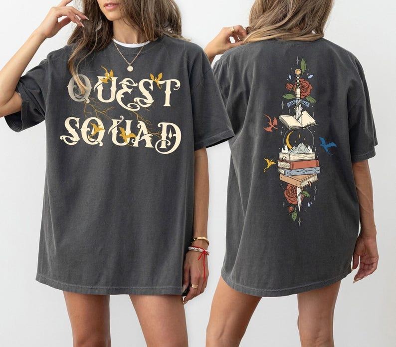 2 Slide, Quest Squad T-Shirt, Basgiath War College, Fourth Wing T-Shirt, Ridoc T-Shirt, Dragon Rider T-Shirt, Rebecca...