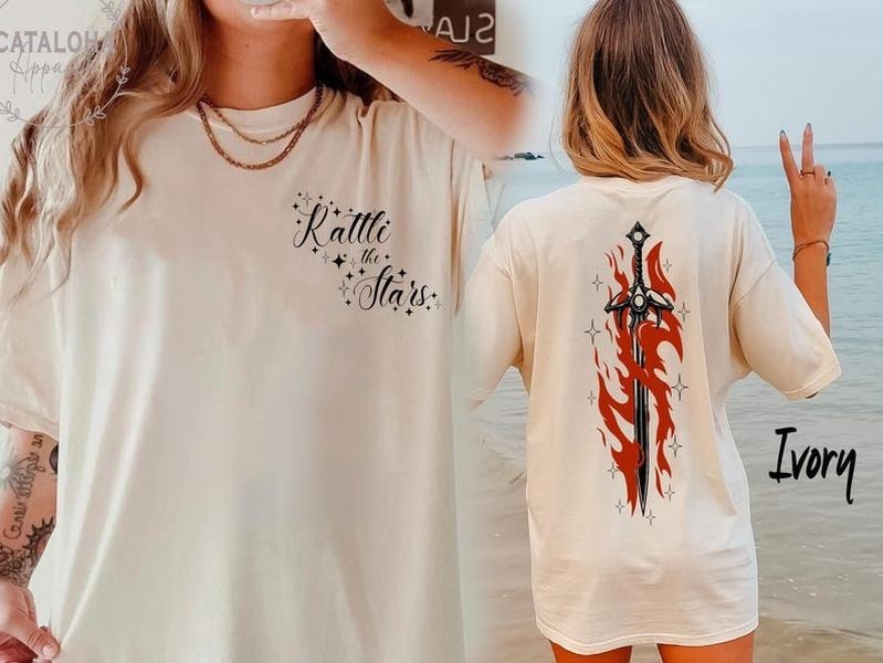 2 Slide, Rattle the Stars shirt, Throne of Glass Shirt, SJM merch, To Whatever End, Rowan t-shirt, Terrasen, Fireheart...
