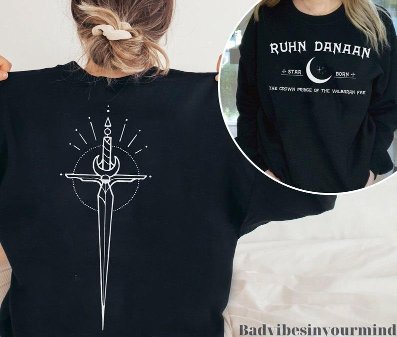 2 Slide, Ruhn Danaan Crown Sweatshirt, Crescent City Ruhn Sweatshirt, Crescent City Series Shirt, Acotar Sweatshirt,...