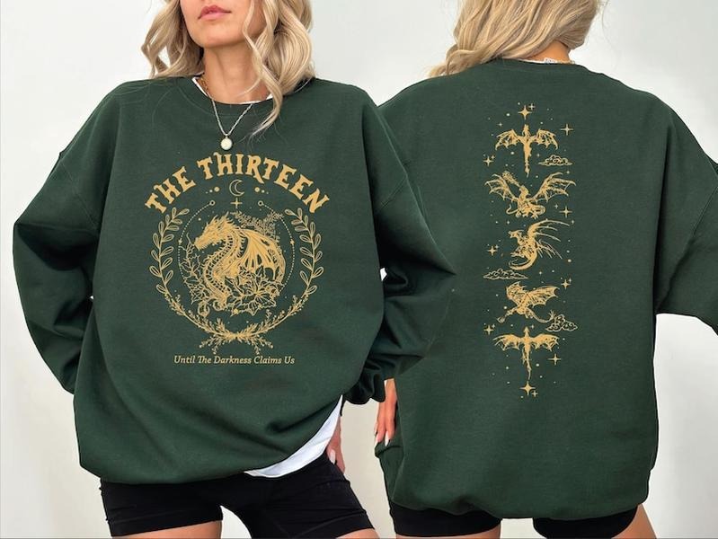 2 Slide, The Thirteen Throne Of Glass Sweatshirt and Hoodie, Two-Sided Printed Sweatshirt , From Now Until The Darkness...