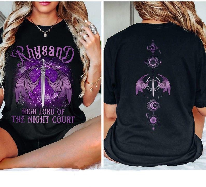 2 Slides, Acotar Rhysand Shirt, The Night Court Shirt, Azriel Cassian Rhysand, Acotar Fan Shirt, City Of Starlight...