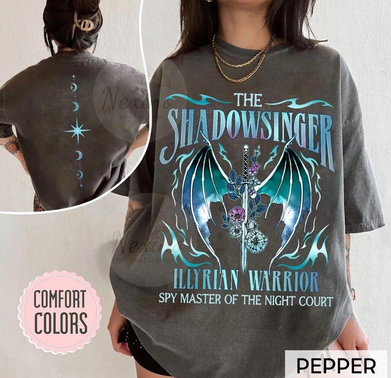 2 Slides, Azriel T-Shirt, Shadowsinger Night Court SJM Merch, ACOTAR Cassian Illyrian Bat Boys Velaris Gift For ACOTAR...