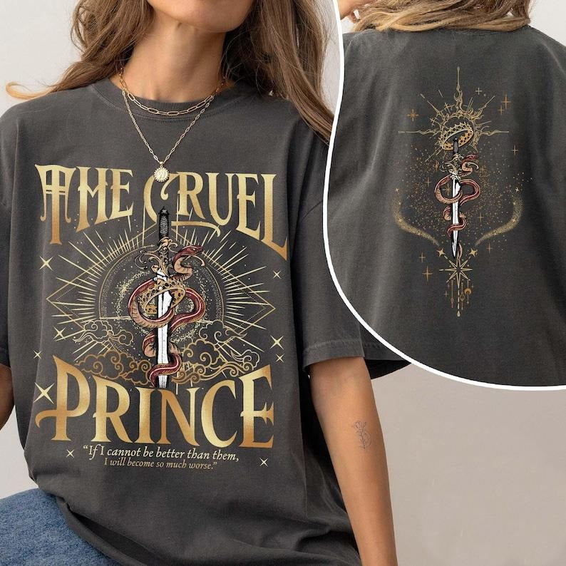 2 Slides, The Cruel Prince T-Shirt, the Folk of the Air Shirt, Cardan Greenbriar Shirt, Jude and Cardan Shirt, Jude...