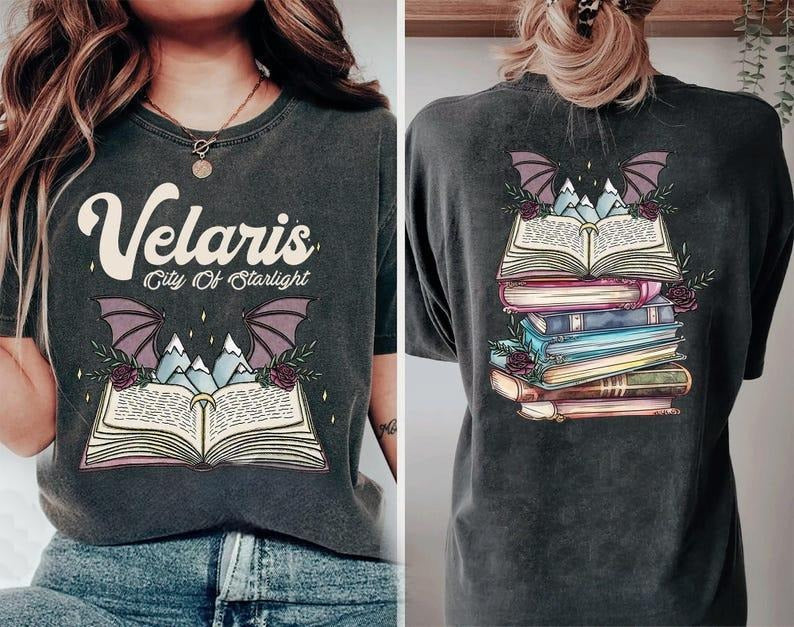 2 Slides, Velaris tshirts, Acotar Velaris Shirts, City Of Starlight, Bookish T-shirts, Book Lovers Gift, SJM Merch...