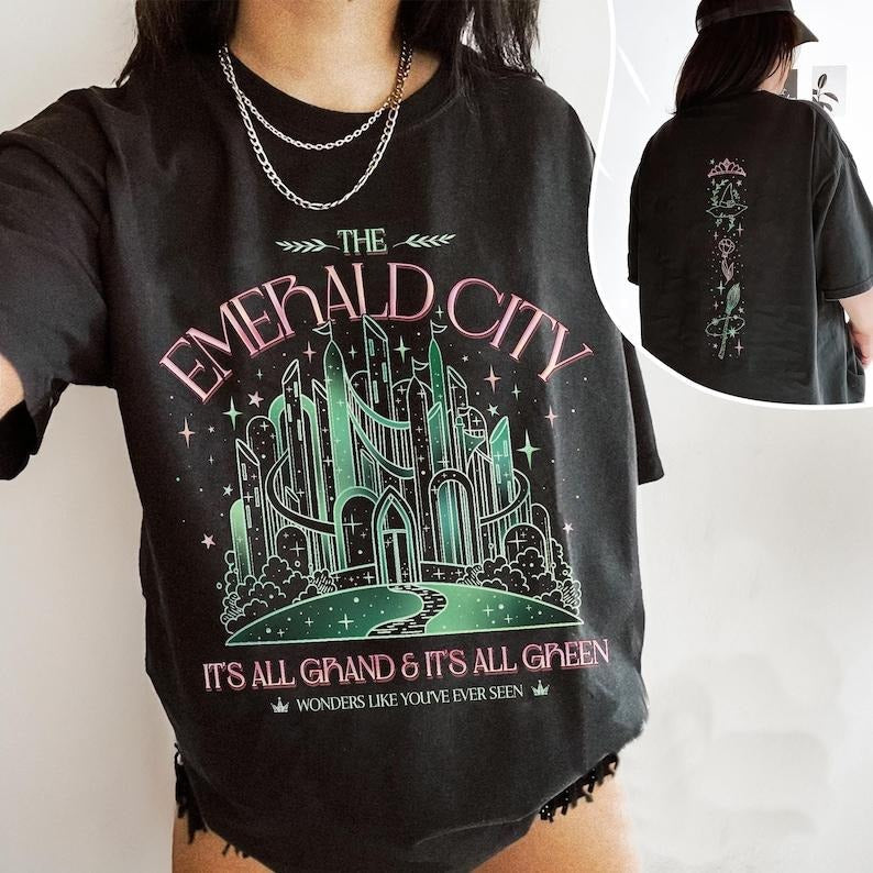 2 Slides, Wizard Movie Fan Emerald City T-Shirt, Wicked Change For Good T Shirt, Wizard University Tee, Gift For Fan...