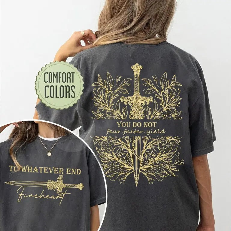 2 Slides, You Do Not Yield TOG Inspired Tee - Unisex Shirt - Bookish Gift for Women - Booktok T-Shirt - Fantasy Reading Gift