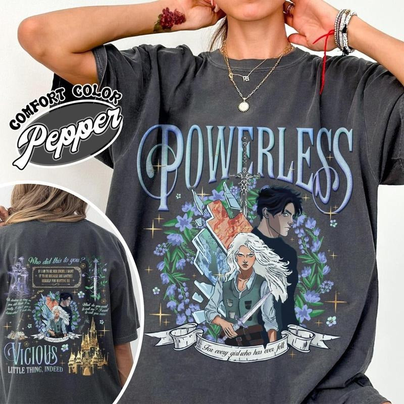 2 side, Kai Azer Powerless Shirt, Powerless Book Merch, Powerless Shirt, Powerless Bookish Shirt,Kai Azer Shirt, Booktok...