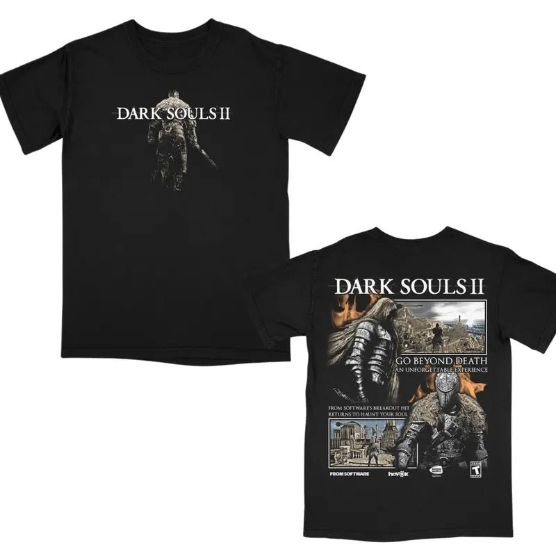 2-sides Vintage Dark Souls II shirt, Made Using 100% Us Cotton, Design & Printed In The USA Menswear T-Shirt graphic  tee...