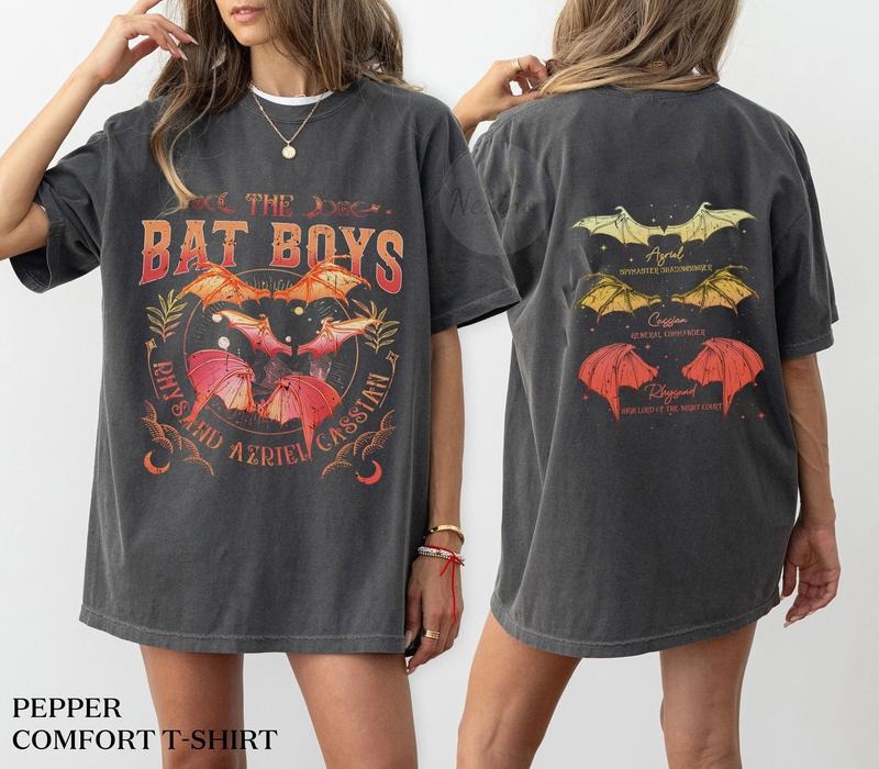 2 Sildes Bat Bat Night Court Acotar Shirt Acotar Bat Acotar Shirt Azriel Acotar Shirt Azriel T-Shirts, Hoodie, Sweatshirt