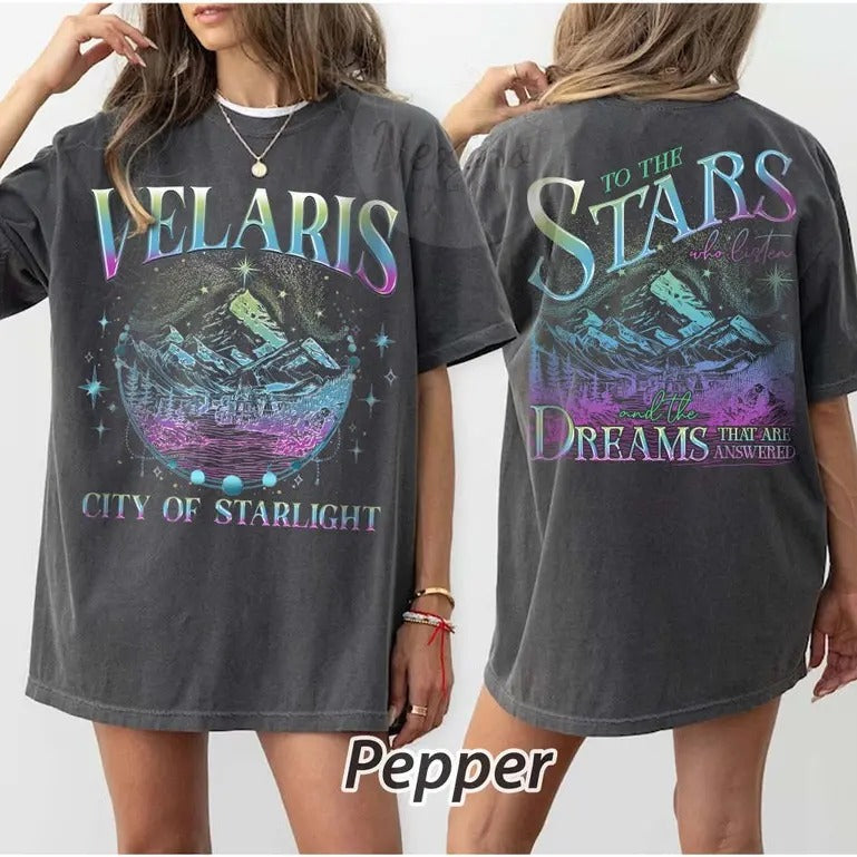 2 slides,  SJM, Velaris Tshirt, To the stars who listen and the dreams that are answer Shirt, A Court of Thorns and...