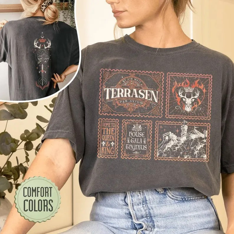 2 Slides Throne Glass Fan Shirt Aelin Galathynius Whatever End Shirt Fireheart Aelin Digital Book Lover T-Shirts, Hoodie, Sweatshirt