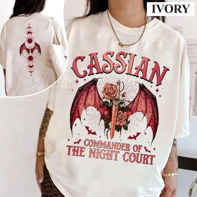 2 slides, Acotar Shirt Cassian, Velaris City Of Starlight Acotar T-Shirt, The Night Court Shirt, Court Of Dreams,...