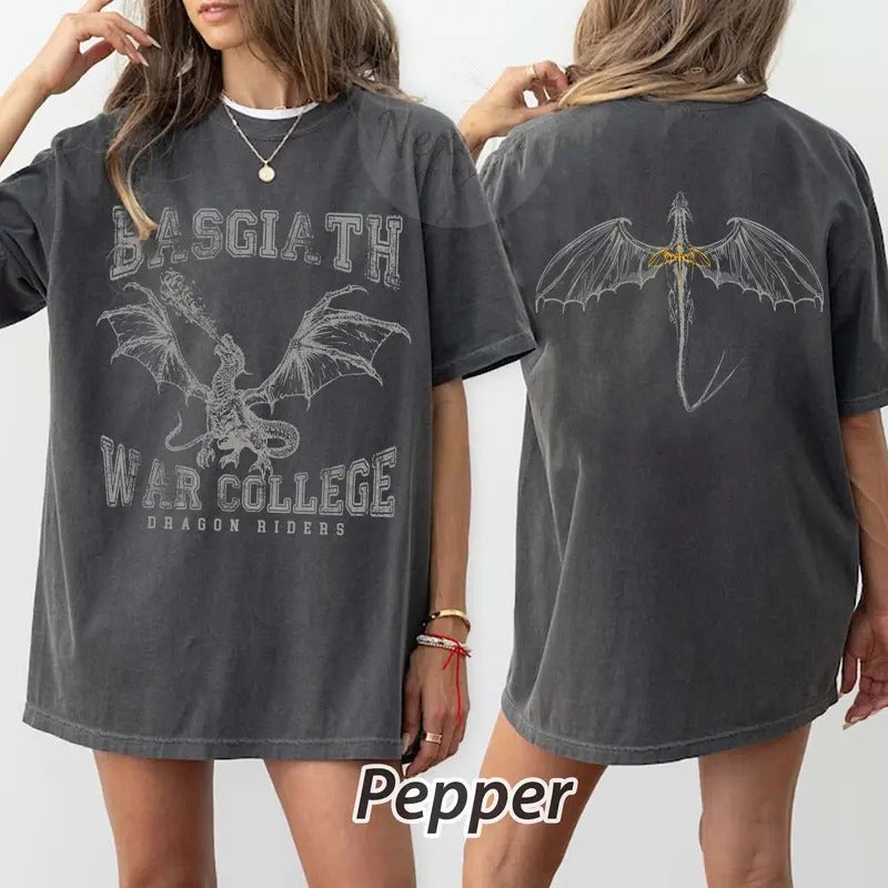 2 Slides Fourth Wing Basgiath War College Fourth Wing Shirt Dragon Rider Shirt Bookish Shirt Empyrean T-Shirts, Hoodie, Sweatshirt