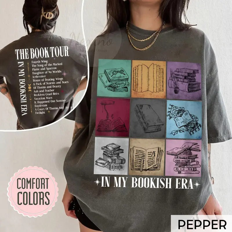 2 slides, In My Bookish Era Unisex, In My Bookish Era Shirt, The Book Tour TShirt, Book Lover Gift Clothing, Back To...