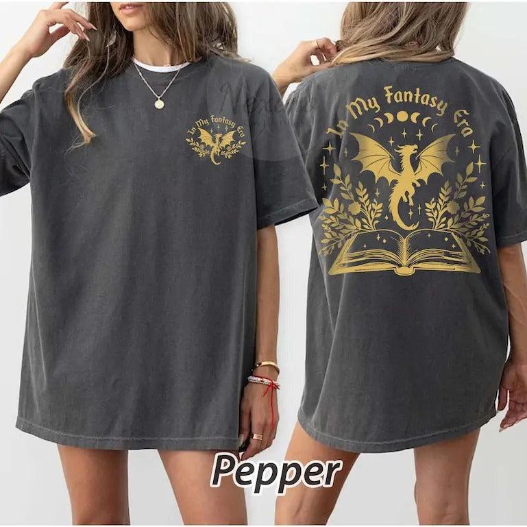 2 slides, In My Era T-Shirt, Reading Book Dragon Shirt, Literature Bibliophile Bookish Shirt, Literary Fantasy Fandom...