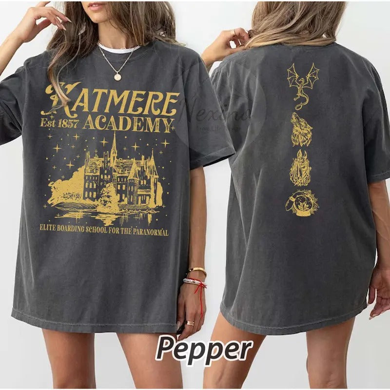2 slides, Katmere Academy T-Shirt