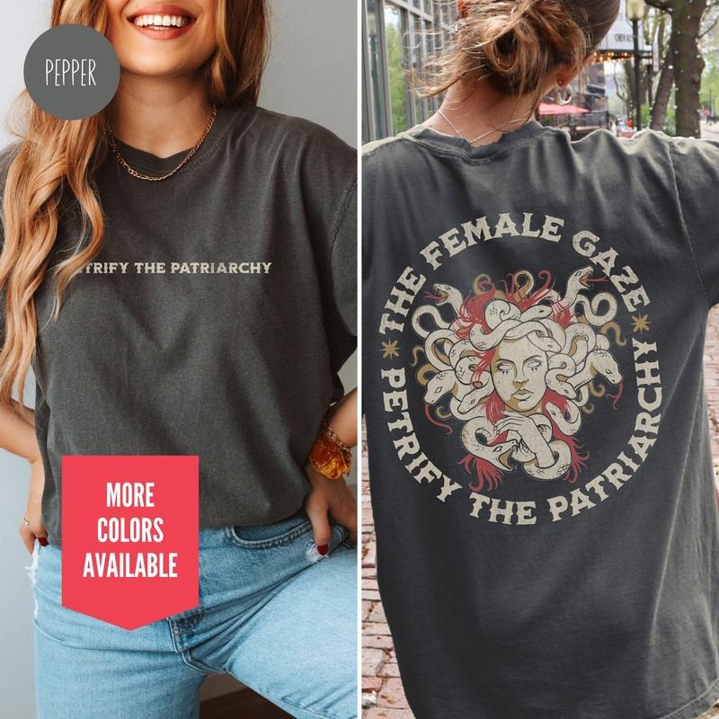 2 slides,The Female Gaze Shirt for Feminist and Activist Womens Rights T-Shirt Social Justice and Human Rights Tee Pro...