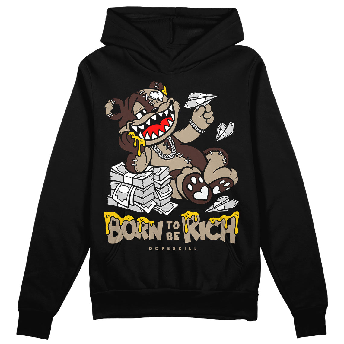 Latte 1s DopeSkill Hoodie Sweatshirt Born To Be Rich Graphic