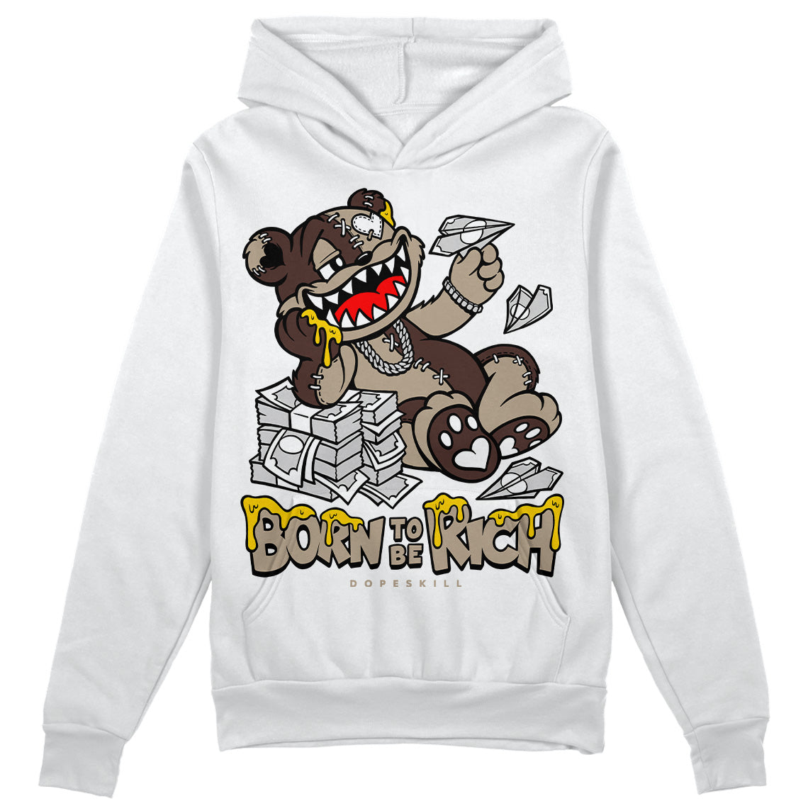 Latte 1s DopeSkill Hoodie Sweatshirt Born To Be Rich Graphic