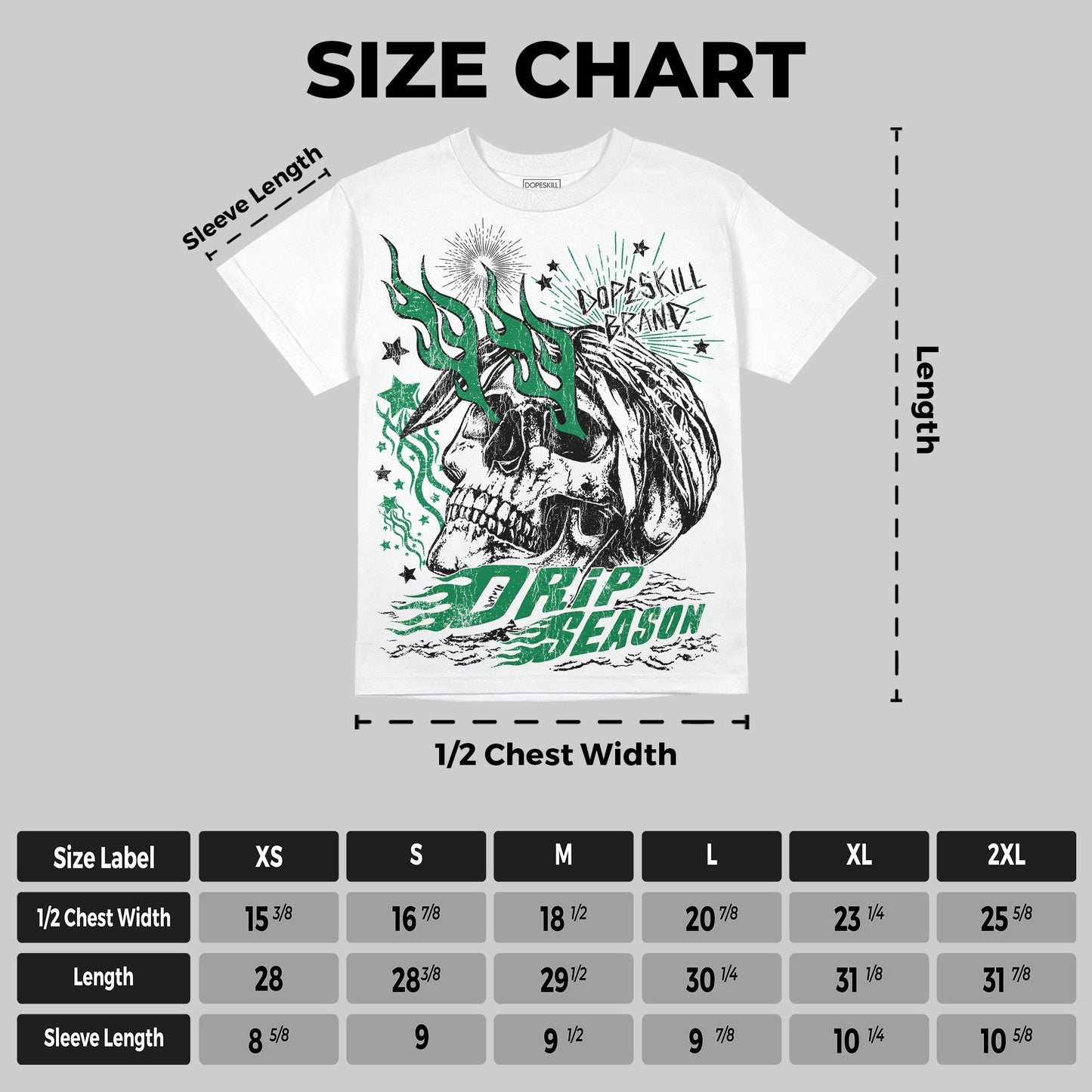 Green Collection DopeSkill Oversize Print T-Shirt Drip Season Graphic