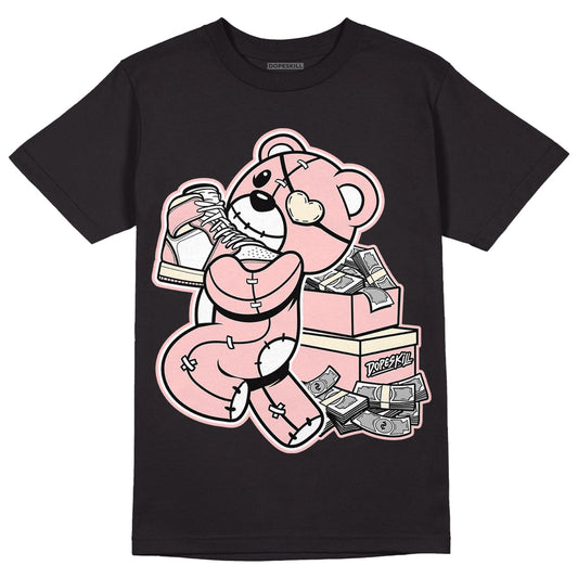 Washed Pink 1s Retro High OG DopeSkill T-Shirt Bear Steals Sneaker Graphic