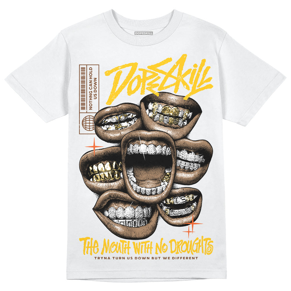 Yellow Collection DopeSkill T-Shirt The Mouth With No Droughts Graphic