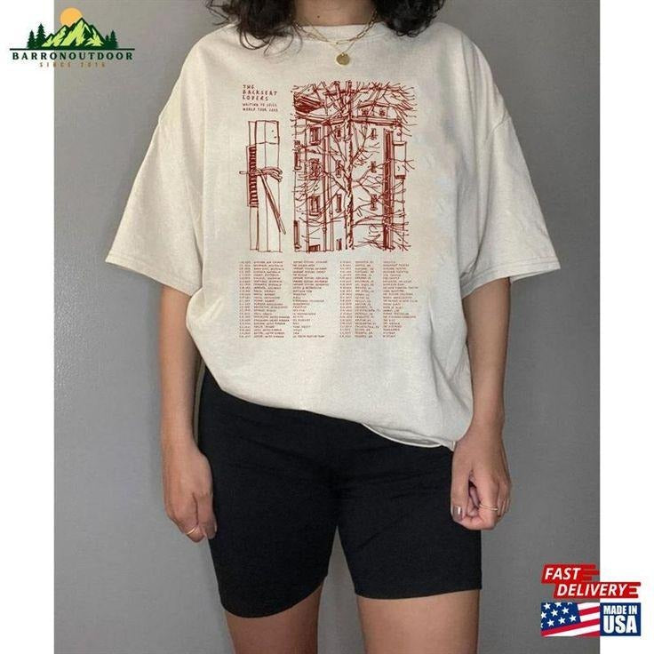 2023 The Backseat Lovers Waiting To Spill World Tour Shirt Hoodie, Sweatshirt | HypeCrazeTee.com