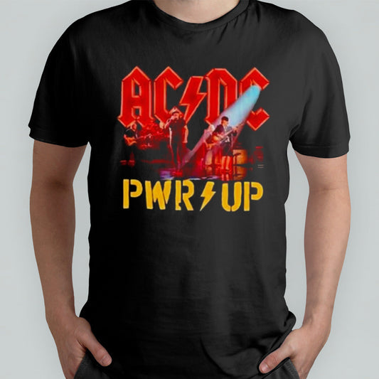 2024 Acdc Pwr Up World Tour Shirt Rock Band Graphic Fan Shirt