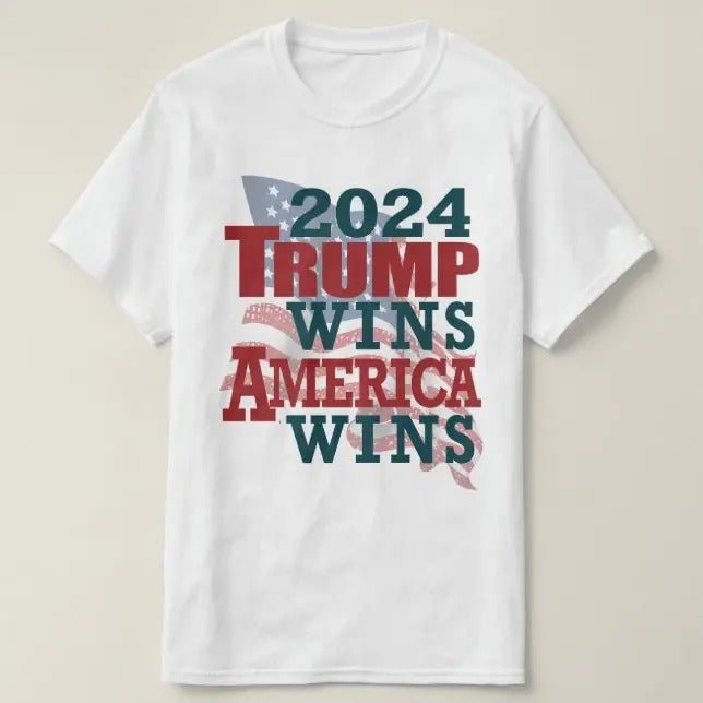 2024 Trump Wins - America Wins T-Shirt Hoodie, Sweatshirt | HypeCrazeTee.com