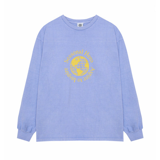 Seasonal Hero 'Aspire' Vintage Washed Longsleeve Tee - Orchid