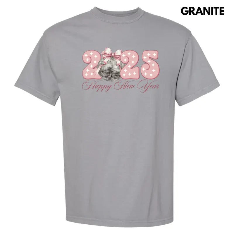 2025 Blush Disco New Year Comfort Colors T-Shirt 'NLB' Hoodie, Sweatshirt | HypeCrazeTee.com
