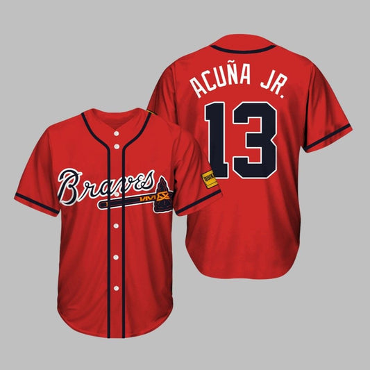 Braves Ronald Acuña Jr #13 Jersey - Grishko.com