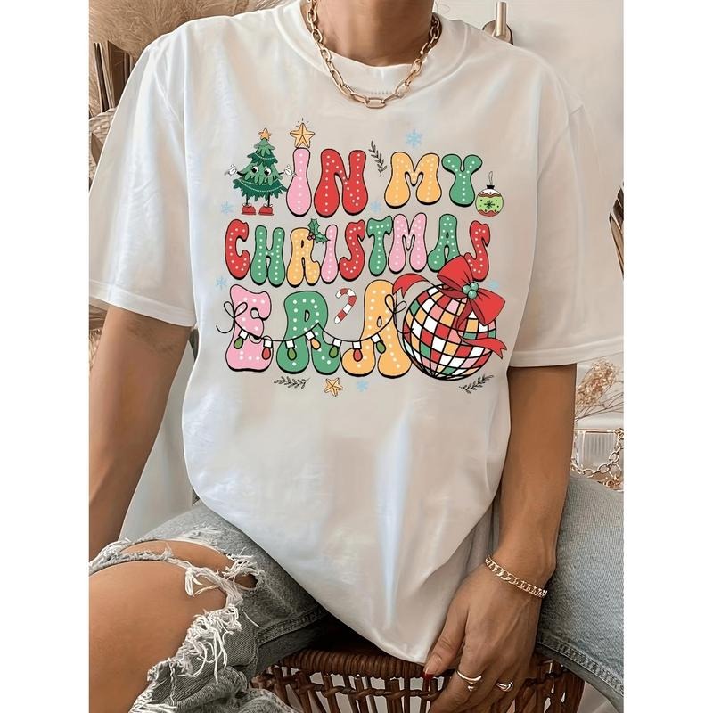 2025 Festive Christmas Print Women's T-Shirt