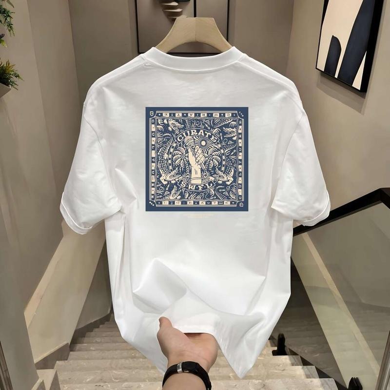 2025 Men's Short Sleeve T-Shirt Summer Cotton Tee American Style Versatile Top T Hoodie, Sweatshirt | HypeCrazeTee.com