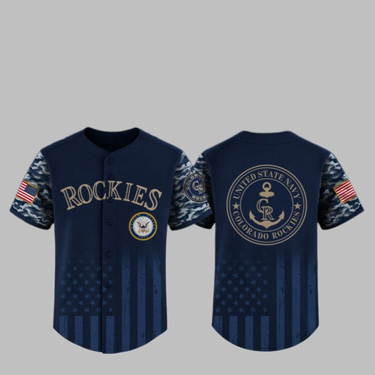 2025 Rockies US Navy Appreciation Night Jersey - Grishko.com