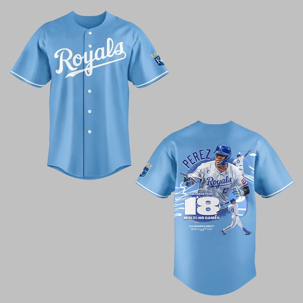 2025 Royals Salvador Perez 18 Multi-Homer Games Jersey - Grishko.com