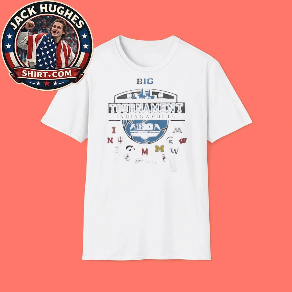 2026 Big Ten Basketball Tournament Indianapolis Teams Logo Shirt