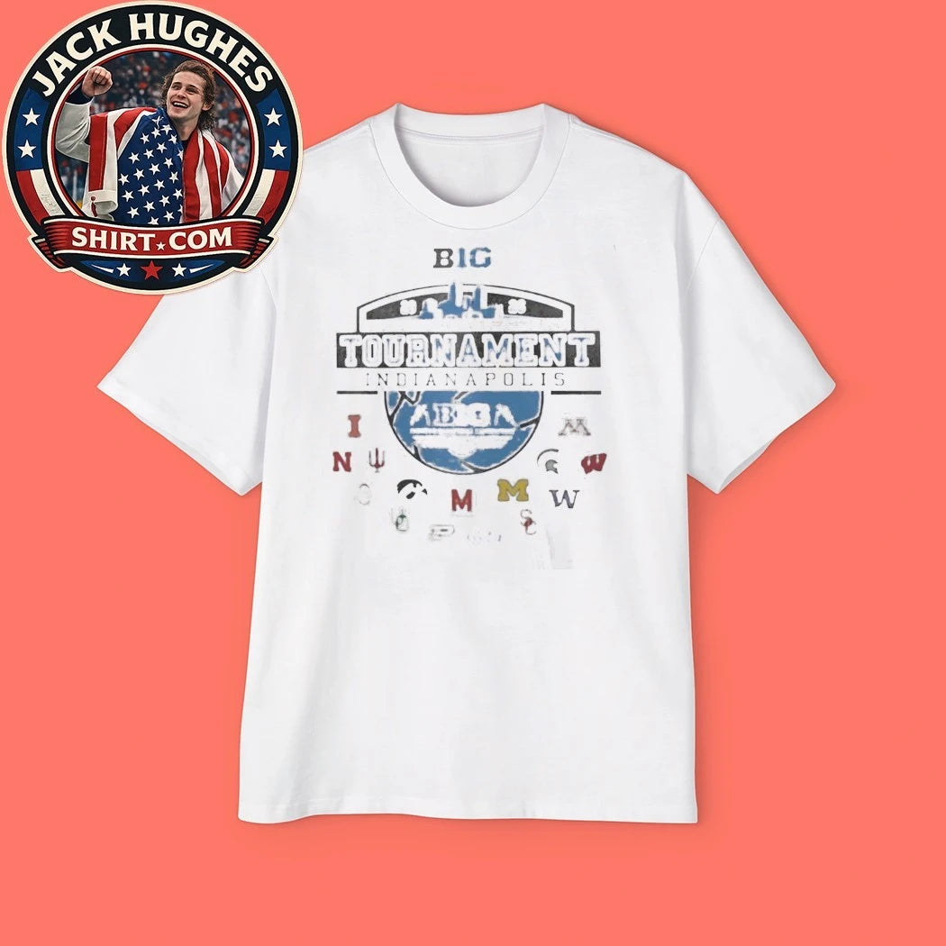 2026 Big Ten Basketball Tournament Indianapolis Teams Logo Shirt