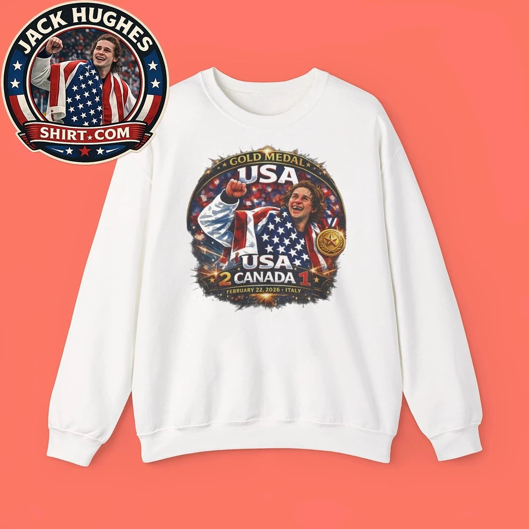 2026 Jack Hughes Golden Goal vs Canada USA Olympic Gold Medal Hockey Tee Shirt