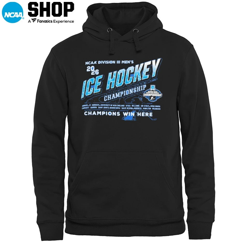 2026 NCAA Division II Men’s Ice Hockey Championship Champions Win Here 14 Teams T-Shirt