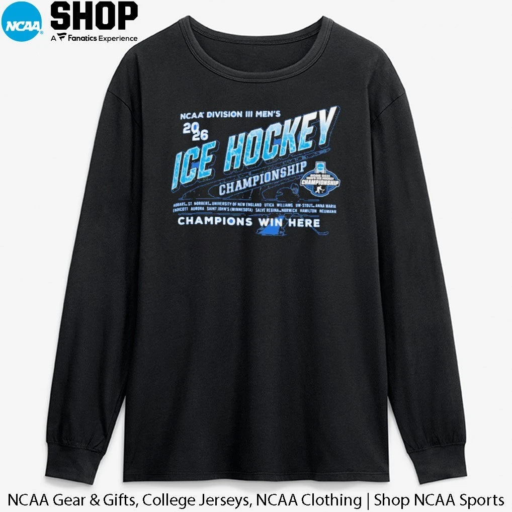 2026 NCAA Division II Men’s Ice Hockey Championship Champions Win Here 14 Teams T-Shirt