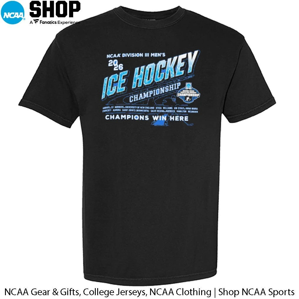 2026 NCAA Division II Men’s Ice Hockey Championship Champions Win Here 14 Teams T-Shirt